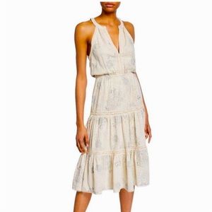 Anthropologie Love Sam Lucy Embroidered Midi Dress